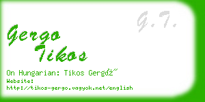 gergo tikos business card